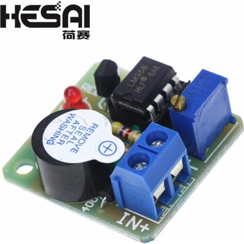 9V/12V Battery Sound and Light Alarm Against Over-discharge Protection Board Low Voltage /Under Voltage Protection Module