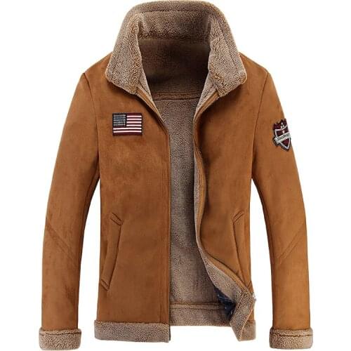 Brand thick warm Pop Pop winter mens faux fur leather jacket overcoats plus size european style vintage mens winter fur Noble