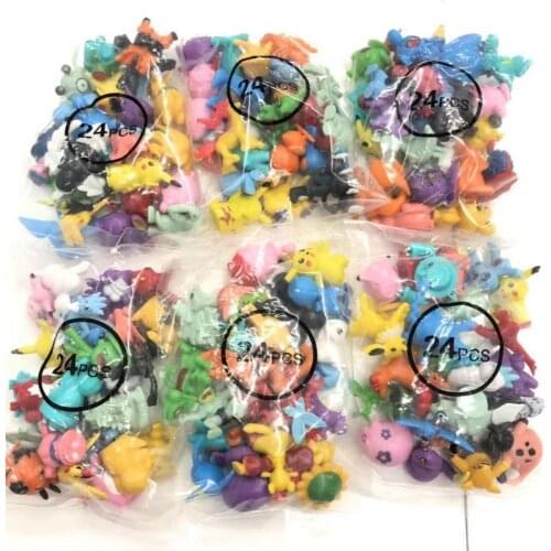 144Pcs Different Styles 2.5-3cm Hot Anime Pokemon Action Figure Kids Birthday Gifts Model Toys