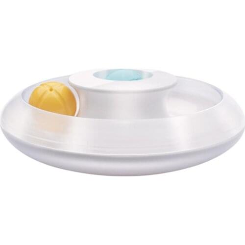Cat Toys Funny Pet Catmint Ball Turntable Interactive Cat Toy Tumbler Base Amusement Track Plate Rotate Toys Katten Speelgoed