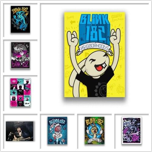 Blink 182 rock band White Coated Paper Prints painting Home Decoration Livingroom Bedroom Bar Home wall Art