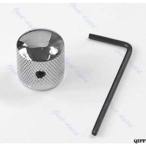 Knob Button Tone Volume Dome Knob For Guitar Bass FD TL Metal Chrome MAR28