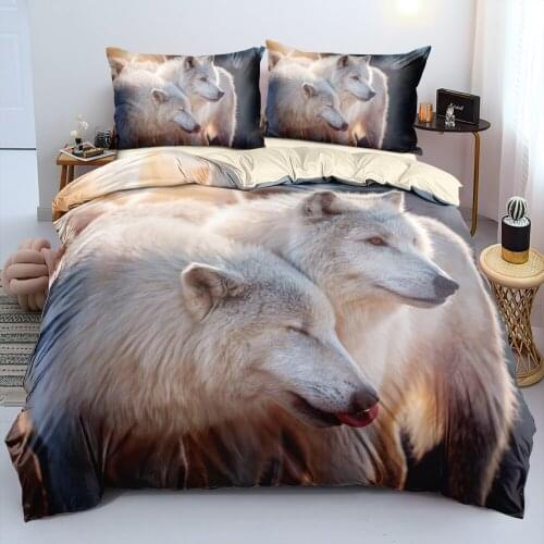 Duvet Cover Sets Animal Wolves King,Queen,Full Digital Printing Comforter Covers 3pcs Bed Linen Bedding Set Color 220x240cm Size