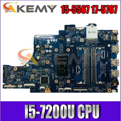 LA-D802P Laptop motherboard for Dell Inspiron 15-5567 17-5767 original mainboard I5-7200U CPU CN-0DG5G3 0DG5G3 100% Fully Tested