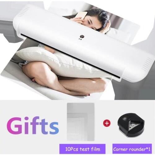 A4 Laminator Sheets Laminating Machine with Corner Rounder for A4 Document Photo Blister Packaging Plastic Film Roll Laminator