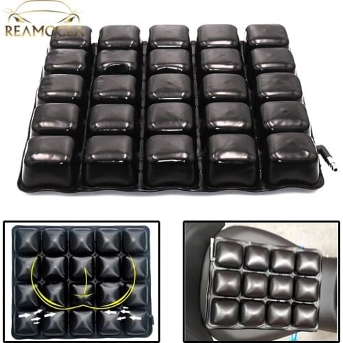 Reamocea 38*38cm TPU Motorcycle Air Seat Cushion Pressure Relief Ride Cushion Inflatable Seat Pad for Cruiser Touring Saddles
