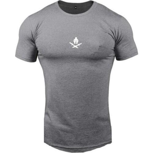 2021 New brand Clothing fitness Running t shirt men O-neck t-shirt cotton bodybuilding Sport shirts tops gym men t shirt