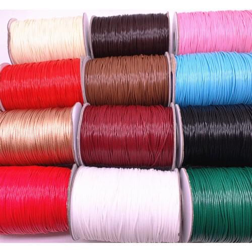 New 1.0mm 10meters Waxed Cord Waxed Thread Cord String Strap Necklace Rope Beads for Jewelry Making DIY Bracelet