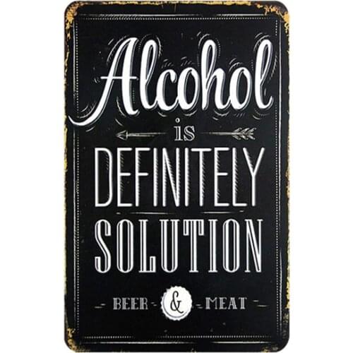 Definitely Solution Retro Metal Tin Sign Plaque Poster Wall Decor Art Shabby Chic Gift