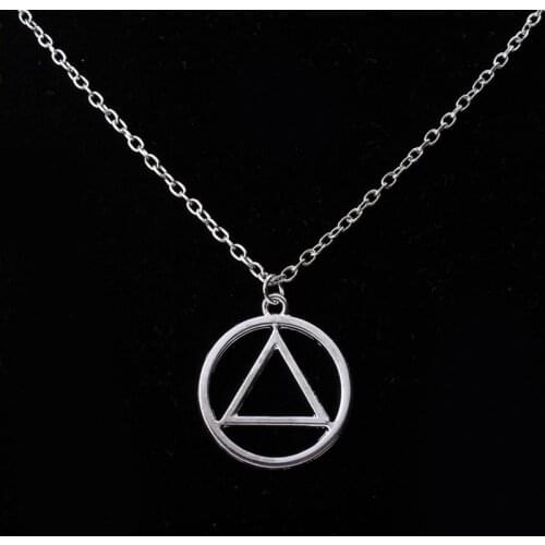 Anime Hidan Necklace Ninja Jashin Symbol Baptism Catholicism Pendant Necklace Vintage Jewelry Chain Women Men Christmas Gift