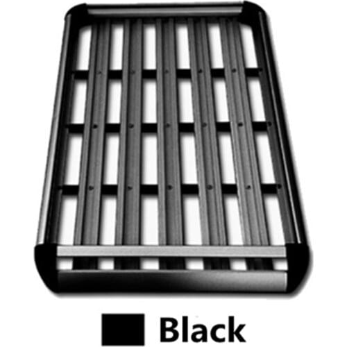 Aluminum Alloy Roof Carrier with Bars Universal Car Top Cargo Luggage Basket For SUV -Double Deck 160*112 CM (Black)