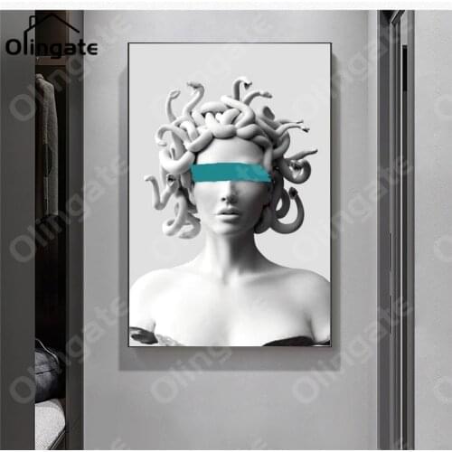 Figure Canvas Painting Poster Graffiti Art On The Wall Art Cover Face of One Piece Medusa Pictures for Living Room Decoration