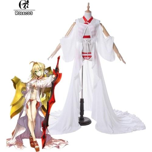 ROLECOS FGO Nero Claudius Caesar Augustus Swimsuit Cosplay Costume Bikini Fate/Extra Saber Cosplay Costume