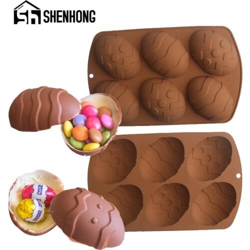 SHENHONG Easter Dinosaur Egg Design Chocolate Mould Mousse Silicone Cake Mold Party Dessert Kitchen Bakeware Pastry Baking Tools
