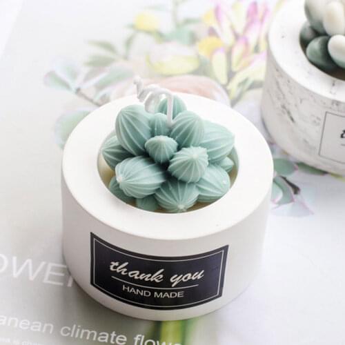 DIY Scented Candle Silicone Molds For Epoxy Resin Succulent Cactus Plants Shape Soap Making Supplies Mould Cake Decoration Tools
