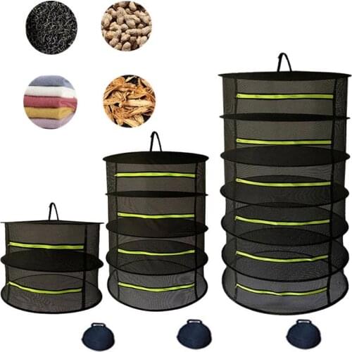 2/4/6/8 Layers Herb Drying Rack Folding Dry Rack Herb Drying Net Dryer Bag Mesh For Flowers Buds Beans Plants Organizer