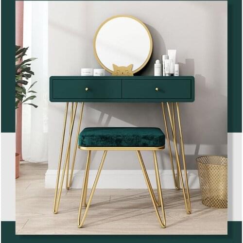 Light luxury dressing table bedroom small family modern simple dressing table womens net red ins style northern Europe Mini dre