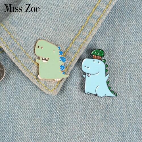 Tyrannosaurus Rex Enamel Pin Custom Dinosaur Brooches for Bag Clothes Lapel Pin Cute Animal Badge Jewelry Gift Kids Friends