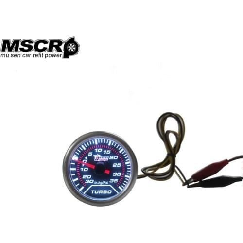 52mm White lighAuto Turbo Boost Gauge Vacuum Meter Boost Pressure Gauge 52mm Meter Vacuum Gauge