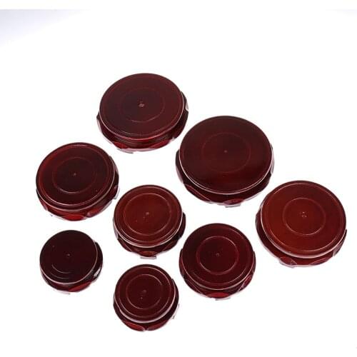 1 Pc 6-12cm Buddha Incense Flowerpot Wood Carving Teapot Base Diameter Real Solid Wood Carving Vase Base Stone