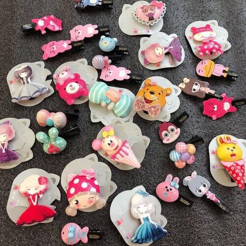 5pcs/pag New Girls Cute Cartoon Mix Animal Hair Claws Cute Children Hairpins Hair Clips Acrylic Barrettes Kids Hair Accessories