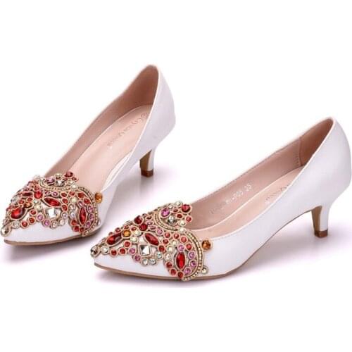 Women high heels pumps Pointed Toe Thin Heels 5CM sexy ladies office career shoes woman dress shoes stilettos