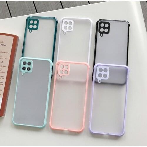 Hard PC Matte Soft TPU Bumper Phone Covers Case for Samsung Galaxy A12 A 12 2021 12A SM-A125F/DSN 6.5'' Camera Protect Coque
