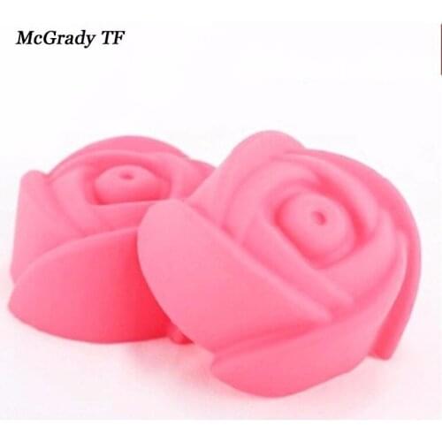 1pcs Cupcake Liner Baking Cup Rose Silicone Fondant Cake Mold Cupcake Paper Flower Embossing Handmade Cake Decorating Tools