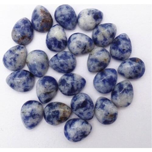 10Pcs 10x8x5mm Wholesale Natural Blue Sodalite Teardrop Cab Cabochon DIY Jewelry Accessories S137