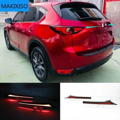 2PCS For Mazda CX-5 CX5 2017-2020 Multi-function Car LED Rear Bumper Light Rear Fog Lamp Brake Light Turn Signal Light