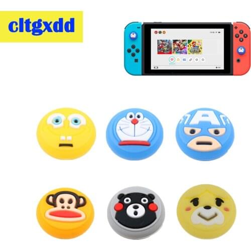 Cltgxdd 2pcs Silicone Joystick Thumb Grip Cover Analog Caps For Switch NS Joy-con Controller Joystick Grips Silicone cap