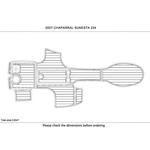 2007 CHAPARRAL SUNESTA 234 SUNESTA swimming platform 6mm EVA Non-slip mat fAUX TEAK FLOOR CARPET MAT
