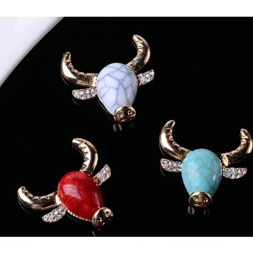 5 Pcs Alloy Rhinestone bullfighting accessories diy clothing bags shoes jewelry accessories diamond accessories buttons material