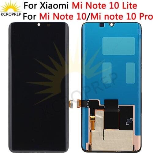 6.47 New Original Super Amoled For Xiaomi MI Note 10 /MI note 10 Lite LCD Display Edge Screen +Touch Screen Digitizer Assembly