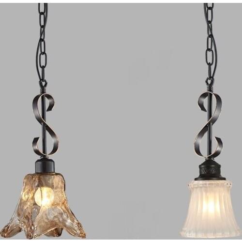 American retro simple single head Pendant Lights bedroom loft studio living room bar bar industrial wind iron lamp LU728292
