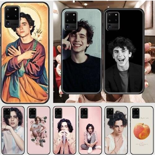 Timothee Chalamet Phone case For Samsung Galaxy Note 4 8 9 10 20 S8 S9 S10 S10E S20 Plus UITRA Ultra black art hoesjes pretty