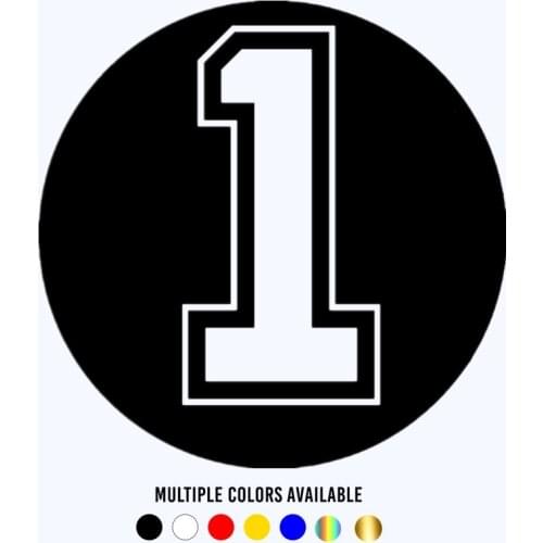 CK20164# Funny Vinyl Decal Digital 1 Car Sticker Waterproof Auto Decors on Truck Bumper Rear Window