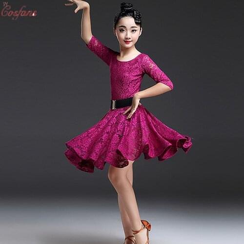 Children Kids Latin Practice Dance Wear Dancewear Competition Dress Tango Flamengo Ballroom Salsa Rumba Cha Cha for Girls dance