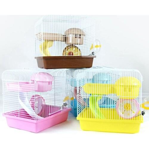 Cage for Hamster Guinea Pig Rats Hamster Cage Set Hamster House Portable Plastic Pet Nest Hamster Accessories
