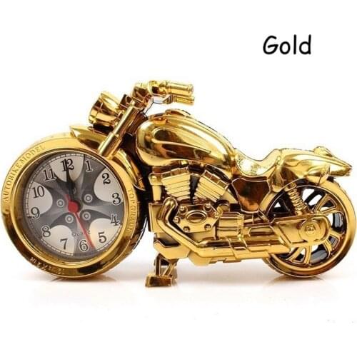 Creative Motorcycle Shape Quartz Clock Alarm Clock Time Keeper Desktop Decor