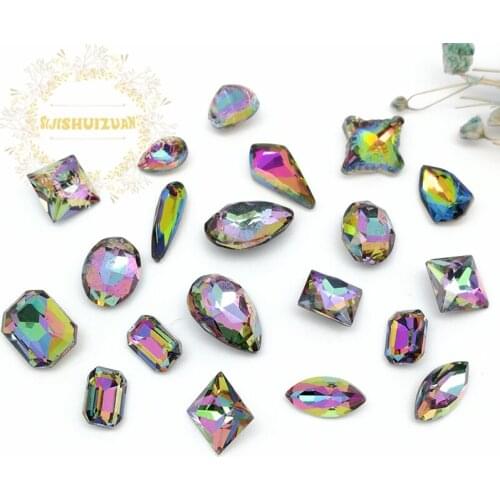Best selling!Mixing Flame shape and sizes Glass Crystal rhinestones DIY Clothing accessories and nails Free shipping