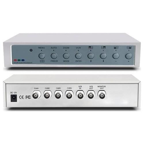 Multi-Viewer 4 or 8 Camera video BNC in, 1 VGA 1 BNC Out with PIP Video Display Switch Quad Screen Splitter IR Remote Control