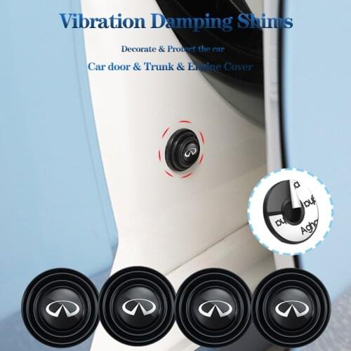 4Pcs PVC Car Accessories Door Hood Gasket Sticker For Infiniti IPL Q50 Q50L Q60 Q70L QX30 QX50 ESQ FX35 Q30 EX JX35 G35 G37 QX80