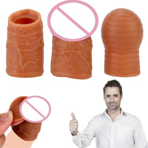 OLO Cock Sleeve Glans Strap On Sex Tool for Couples Ejaculation Delay Dick Enlargement Extender Sex Toy for Men Penis Ring