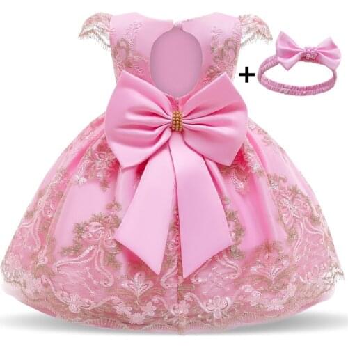 Baby Girls Tutu Dress Cute Short Sleeve Bowknot Lace Flower Dress Girl Dress Baptism Birthday suit infant 2pcs Clothing Sets