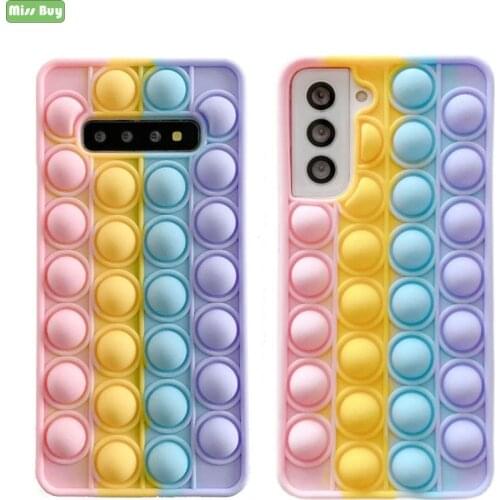 Push it Bubble Fidget Reliver Stress Case For Samsung Galaxy A32 5G A10E A11 A12 5G A20E A21 A21S A30 A50 A50S A52 A70 A70S A72