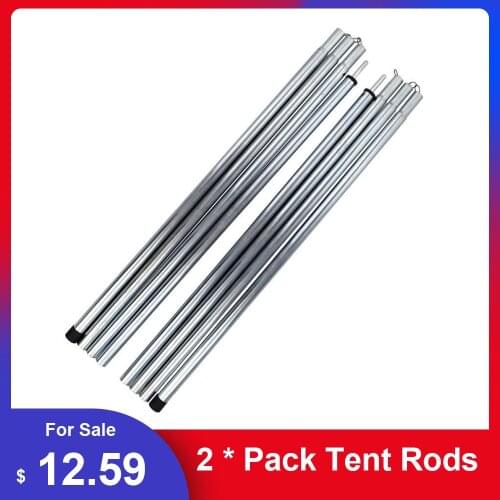 Tent Rods Outdoor Camping Tent Equipment Canopy Tarp Poles Canopy Support Rods Iron Canopy Awning Frame Camping Tent Accessories