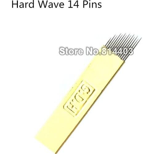 Hard Wave 14 Pins Tattoo Needles Permanent Makeup Eyebrow Blade Microblading Needles For 3D Embroidery Manual Tattoo Pen Machine