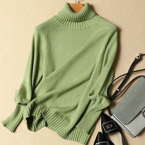 Thick Warm Women Turtleneck Winter Women Sweaters And Pullovers Knit Long Sleeve Cashmere Sweater Female Jumper Tops