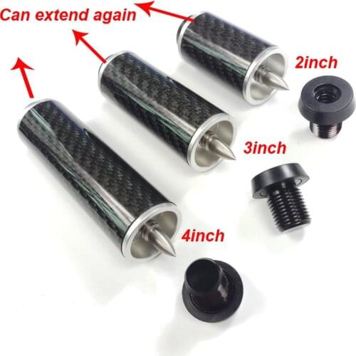 Xmlivet 2019 lastest Black carbon Pool Billiards cue extensions 2/3/4inch cue extender with bumper can extend twice